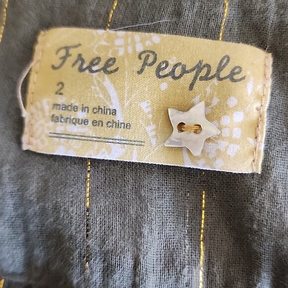 Free People Vintage Metallic Boho Beaded Size 2 Dress - Picture 6 of 7